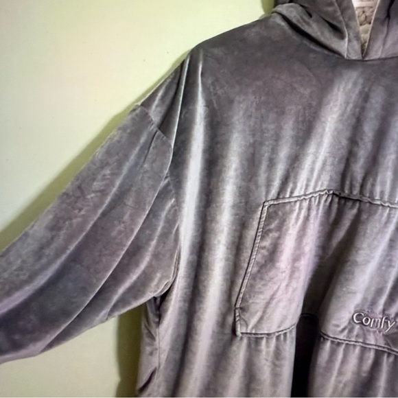 The Comfy hooded blanket oversized sweatshirt one size lounging gray - Picture 4 of 7